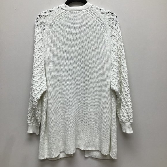 Knox Rose Womens White Long Sleeve Knit Open Front Cardigan Sweater Size XXL - Picture 2 of 6